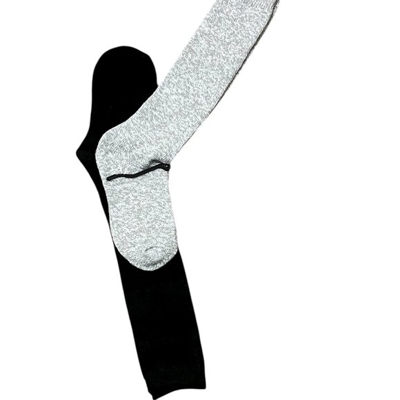 2-Pairs Steve Madden Women's Knee Highs Super Soft Socks Grey & Black - Picture 3 of 4